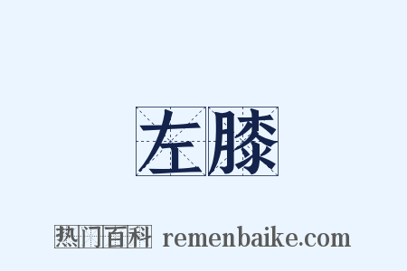 左膝是什么意思的图片